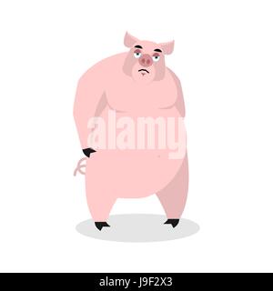 Grippe Porcine Dessin Animé Cochon Cartoon Vector
