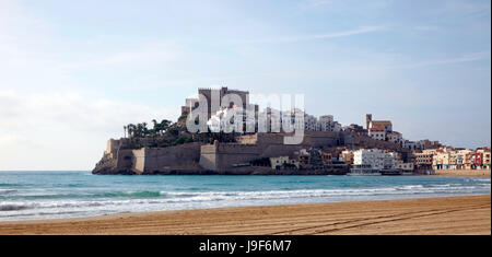 En début de soirée à Peniscola Banque D'Images