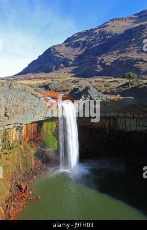 Cascade Salto del Agrio, Caviahue, Patagonie Argentine Banque D'Images