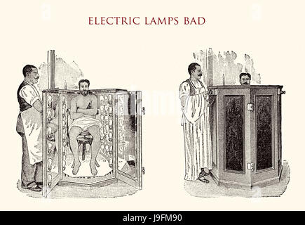 Bain de lumière électrique, vintage illustration Banque D'Images