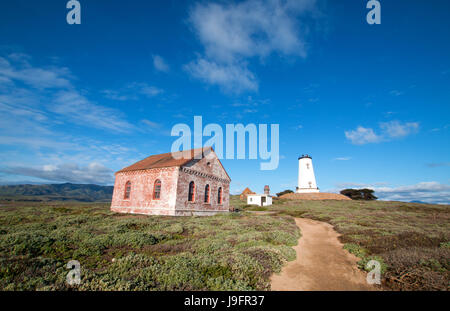 Piedras Blancas phare sur la côte nord de la californie centrale de San Simeon California USA Banque D'Images