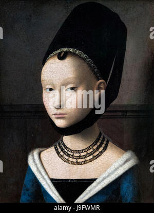 Petrus Christus (1425-1476) 'Portrait d'une jeune femme", huile sur panneau de chêne, c.1470 Banque D'Images