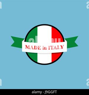 Fabriqué en Italie logo. La production italienne signe. Pour les produits d'Italie emblème Illustration de Vecteur