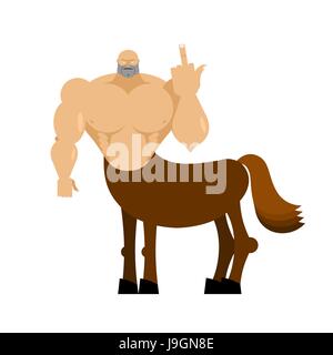 Centaur créature féerique. L'homme isolé. Animal fantastique. La mythologie de Centaurus bête monster Illustration de Vecteur