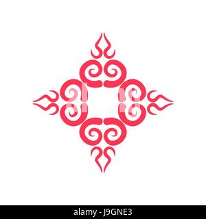 L'arabe l'ornement isolé. Rosette de décoration orientale. Symbole islamique Illustration de Vecteur