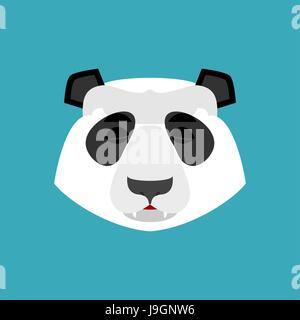Couchage Panda icônes emoji. L'ours endormi chinois isolés d'émotion Illustration de Vecteur