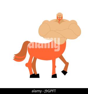 Centaur créature féerique. L'homme isolé. Animal fantastique. La mythologie de Centaurus bête monster Illustration de Vecteur