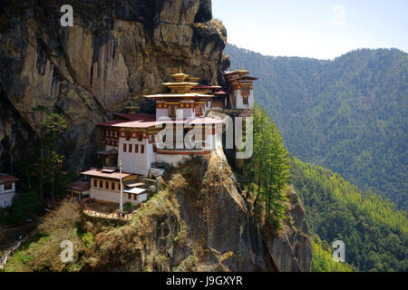 Nid du tigre monastère, Paro, Bhoutan Banque D'Images