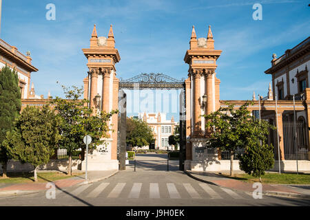 Ancienne usine de tabac - Antigua fábrica de tabaco -. Málaga, Andalousie, espagne. Banque D'Images