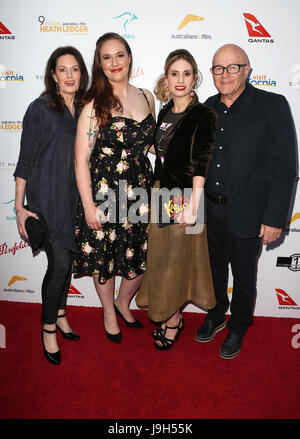 WEST HOLLYWOOD, CA 01 Juin- Sally Bell, Ashleigh Bell, Kate Ledger, Kim Ledger, à la 9e édition d'australiens en bourse d'Heath Ledger Film Dîner au Sunset Marquis Hotel, Californie le 01 juin 2017. Credit : Faye Sadou/MediaPunch MediaPunch Crédit : Inc/Alamy Live News Banque D'Images