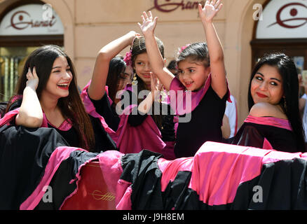 Prague, République tchèque. 09Th Juin, 2017. Le festival Khamoro mondiale des Roms, Prague, République tchèque le 2 juin 2017. Credit : Katerina Sulova/CTK Photo/Alamy Live News Banque D'Images