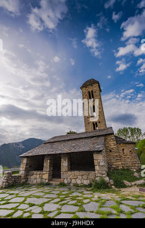 Église de Sant Miquel d'Engolasters Andorra. Banque D'Images