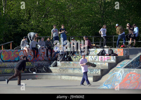 Kelvingrove Park Glasgow Kelvingrove scène Skate Park Banque D'Images