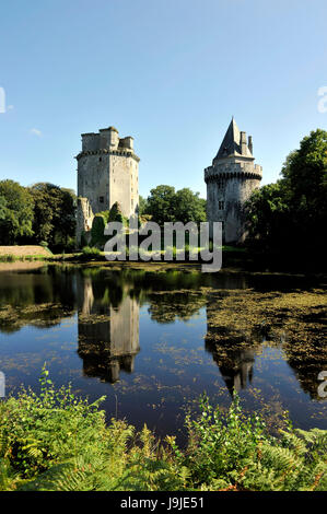 France, Morbihan, forteresse de Largoet ruines près de Elven village Banque D'Images