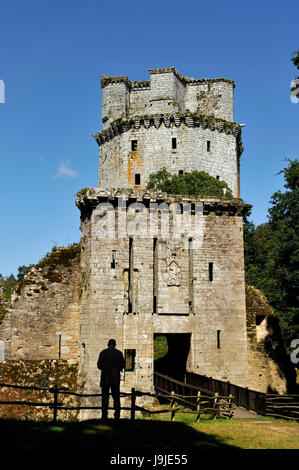 France, Morbihan, forteresse de Largoet ruines près de Elven village Banque D'Images