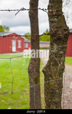 Le Danemark, le Jutland, Padborg, Froslevlejren, ancien WW2-era Froslev Camp de détention pour les prisonniers en Allemand Danois Danemark occupés par les bâtiments du camp, Banque D'Images