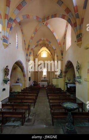 France, Corrèze (19), Lissac-sur-Couze, église Saint-Pierre-aux-Liens // France, Limousin, Lissac sur Couze, église Saint Pierre Banque D'Images