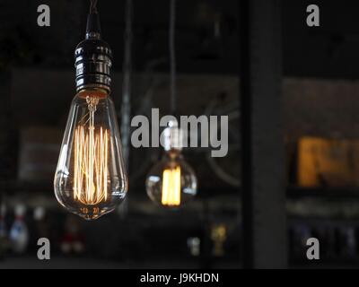 Ampoules Edison avec beau fonds de Banque D'Images