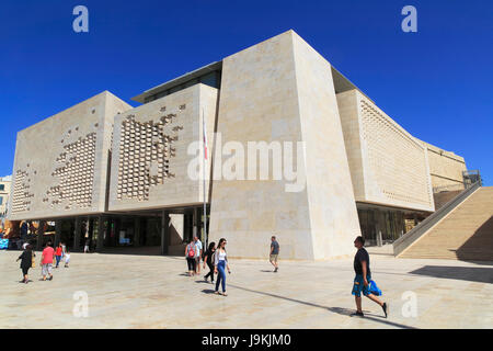 Nouveau bâtiment du Parlement conçu par Renzo Piano, La Valette, Malte a terminé 2015 Banque D'Images