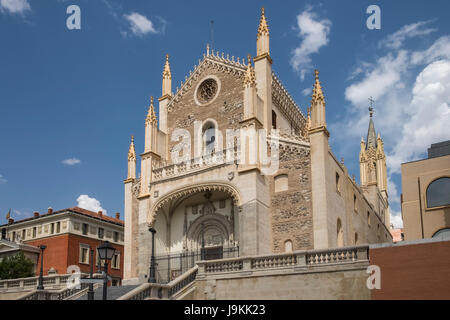 Iglesia de San Jerónimo El Real, une église catholique romaine et reste d'un ancien monastère Hieronymite, District de Retiro, Madrid, Espagne. Banque D'Images