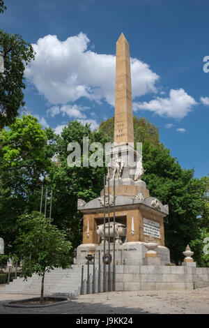 La flamme éternelle au Monumento a los Caídos por España (monument aux morts de l'Espagne), Plaza de la Lealtad, Madrid, Espagne Banque D'Images