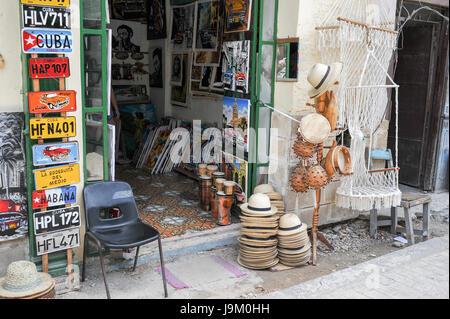 Boutique de souvenirs à La Havane, Cuba Banque D'Images