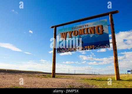 Bienvenue à Wyoming - pour toujours à l'Ouest Banque D'Images