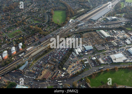 Siemens, trois ponts de l'installation d'opérations, Crawley, West Sussex est de plus de 1,4 kilomètres de long et a été construit par VolkerFitzpatrick. Banque D'Images