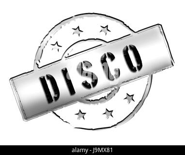 Soirée disco, discothèque, fête, isolé, attention, important, bannière, abstract, rétro, Banque D'Images