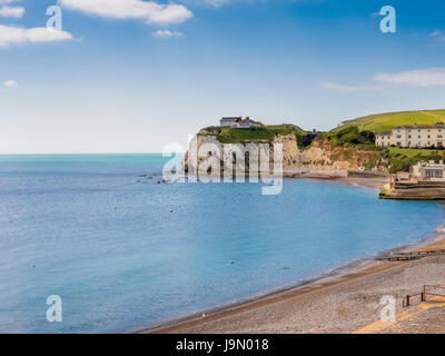 Maison sur la côte de falaise sur île de Wight en Angleterre Banque D'Images