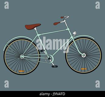 Image style rétro d'un ancien isolé de vélo Illustration de Vecteur