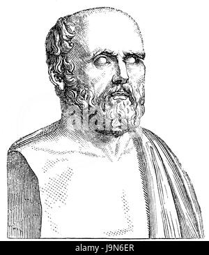 Hippocrate de Cos ou Hippocrate II, ch. 460-c. 370 avant J.-C., un médecin grec en Grèce classique Banque D'Images