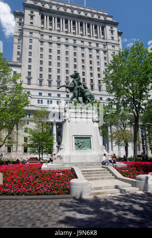 Square Dorchester dans le centre-ville de Montréal,Québec,Canada Banque D'Images