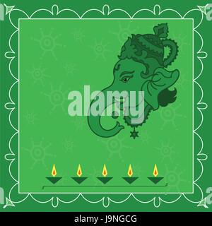 Le Seigneur Ganesha de sagesse Vector Art Illustration de Vecteur