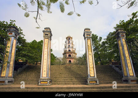 Vietnam,Gee up,Pagode Thien Mu, détail, Banque D'Images