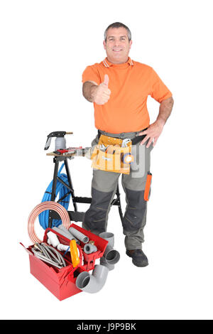 Débit, outils, matériel, metal, garage, tube, cuivre, plastique, synthétique Banque D'Images