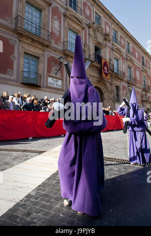 L'Espagne, Murcia, procession de Pâques, Banque D'Images