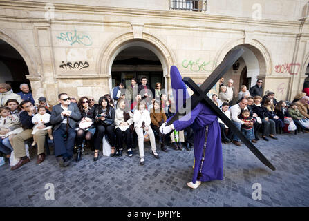 L'Espagne, Murcia, procession de Pâques Pâques,Kapuzenmänner,procession, Banque D'Images