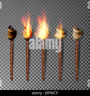 deux torches, deux torches allumées, feu vif d'une torche avec feu. 2020  2751559 Photo de stock chez Vecteezy