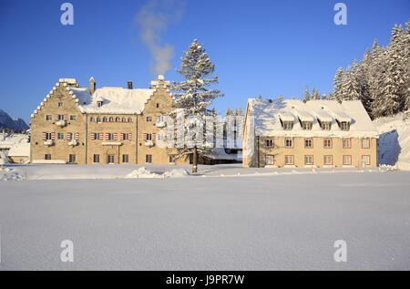 Allemagne,Bavaria,serrure,Werdenfels brook rim,l'hiver, Banque D'Images