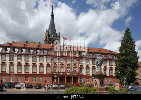 Allemagne,Hessen,er,ruisseau,serrure,façade,donjon,ville paysage urbain,des,vue,summer,tourisme,voyage,endroit d'intérêt,ode, bois Banque D'Images