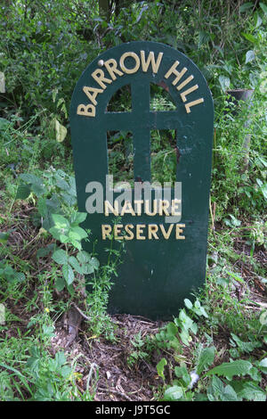 Barrow Hill Nature Réserver signe. West Midlands. UK Banque D'Images