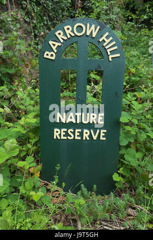 Barrow Hill Nature Réserver signe. West Midlands. UK Banque D'Images