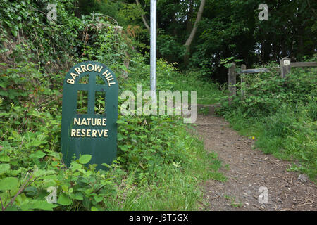 Barrow Hill Nature Réserver signe. West Midlands. UK Banque D'Images