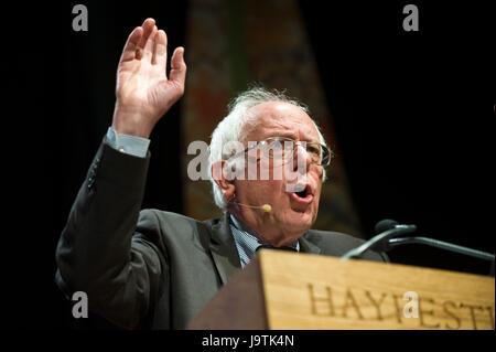 Hay-on-Wye, au Pays de Galles, Royaume-Uni. 3e juin 2017. hay festival 2017 le sénateur Bernie Sanders nous donnant l'eris 2017 hobsbawm conférence au Hay Festival, hay-on-wye, Powys, Wales, uk crédit : Jeff Morgan/Alamy live news Banque D'Images