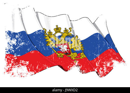 Drapeau, Russie, Moscou, bleu, europe, illustration, capitale, drapeau, aigle, sale, Banque D'Images