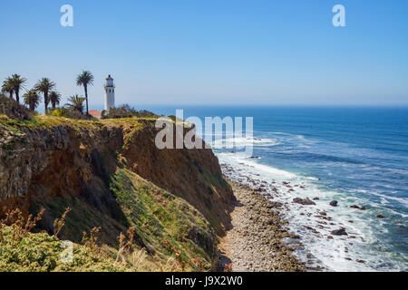 Bel après-midi autour de paysage phare, Californie Point Vicente Banque D'Images