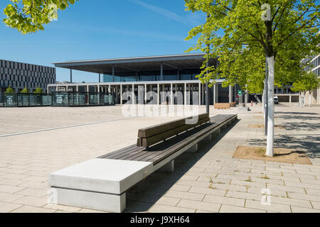 Vue de Berlin Brandenburg déserte Willi-Brandt non achevé Terminal de l'aéroport et 7 ans de retard à Berlin Allemagne Banque D'Images