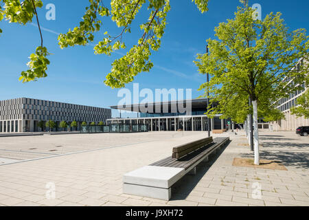 Vue de Berlin Brandenburg déserte Willi-Brandt non achevé Terminal de l'aéroport et 7 ans de retard à Berlin Allemagne Banque D'Images