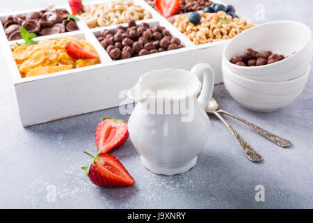 Les céréales de petit déjeuner rapide Banque D'Images